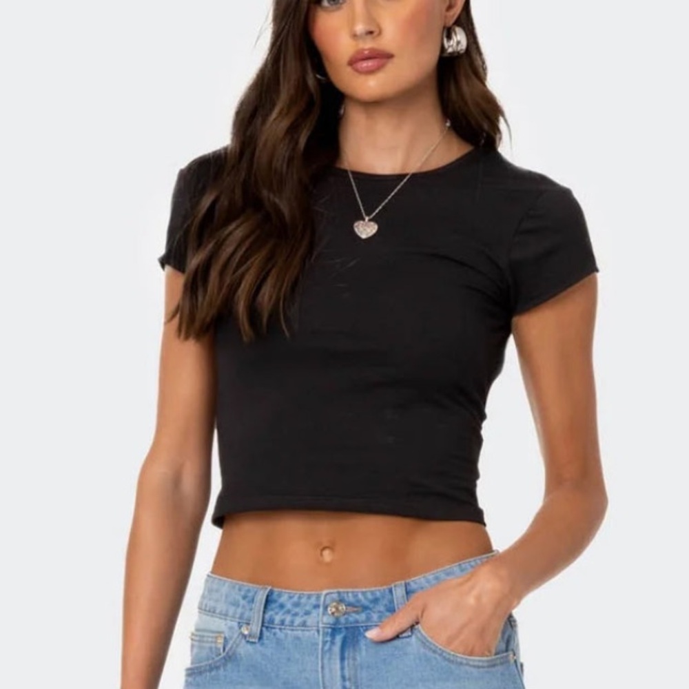 Edikted Black Open Back Top